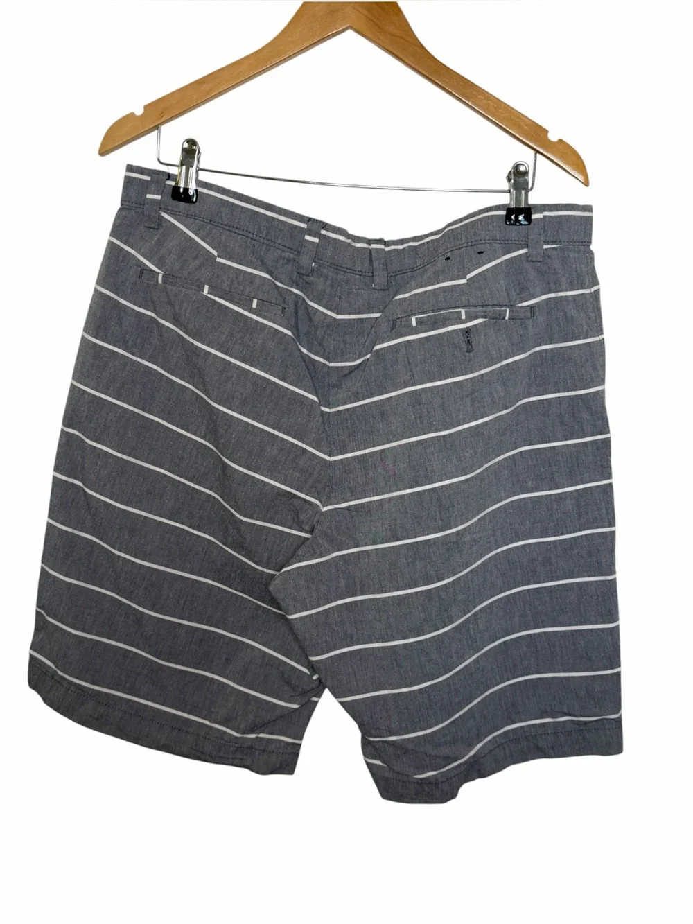 Banana Republic gray and white Striped Casual Shorts size 36